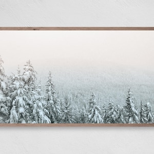 Samsung Frame TV Art, Winter Wonderland Mountains, Instant Download, Winter, Christmas, Snow, Frame TV Art, Samsung Art TV, Digital Download