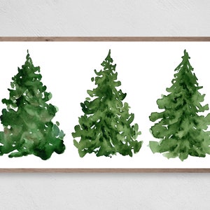 Samsung Frame TV Art Christmas, Three Christmas Trees, Instant Download, Winter, Christmas, Snow, Frame TV Art, Samsung Art TV