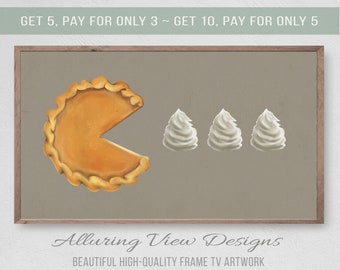 Thanksgiving Pumpkin Pie Frame TV Art (Digital Download)