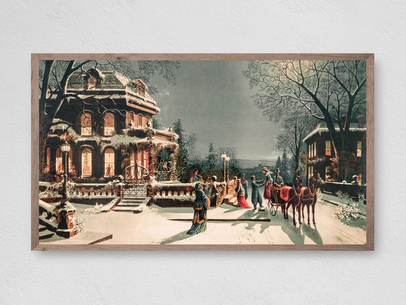 Samsung Frame TV Art Christmas, Victorian Christmas, Instant Download, Winter, Christmas, Frame TV Art, Samsung Art TV 