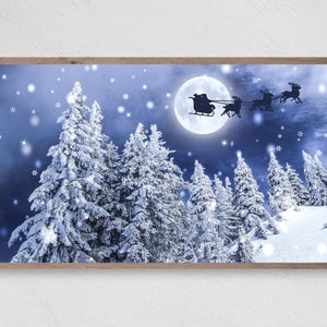 Samsung Frame TV Art Christmas, Santa’s Midnight Ride, Instant Download, Winter, Christmas, Santa, Frame TV Art, Samsung Art TV
