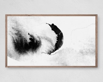 Abstract Black and White Wash, Samsung Frame TV Art (Digital Download)