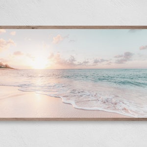 Samsung Frame TV Art, Pastel Golden Hour, Beach Fun, Instant Download, Samsung Art TV, Digital Download for Samsung Frame