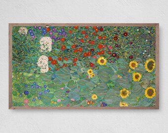 Klimt Flower Field Samsung Frame TV Art (Digital Download)