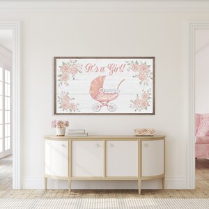 Baby Announcement, It's a Girl, Samsung Frame TV Art (Digital Download) image 5