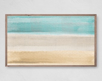 Abstract Ocean Samsung Frame TV Art, Coastal Canvas (Digital Download)
