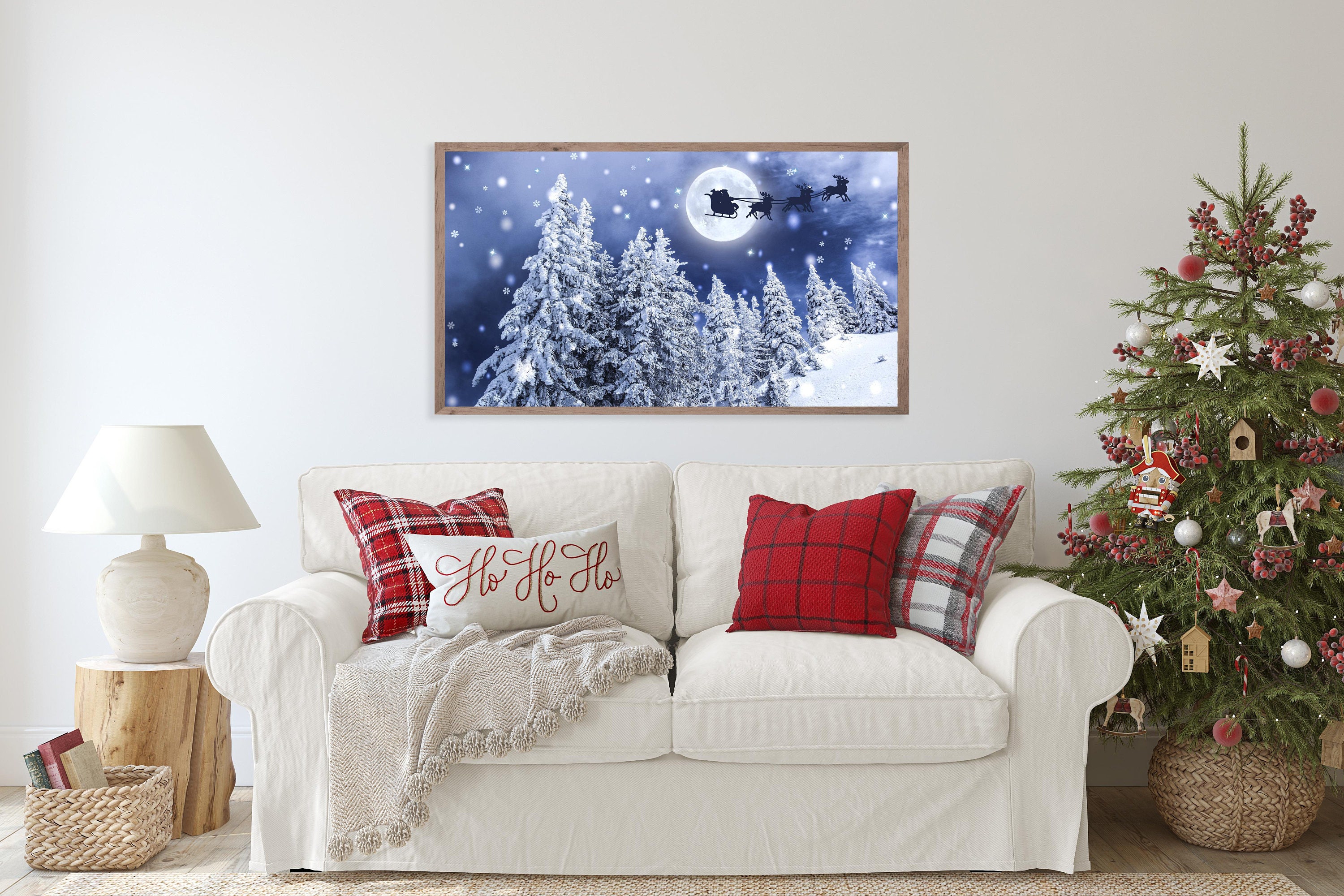 Samsung Frame TV Art Christmas Santas Midnight Ride Instant - Etsy