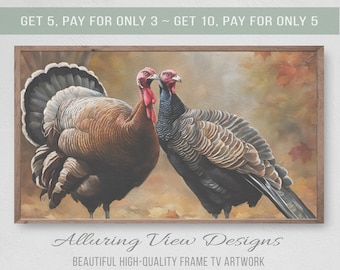 Vintage Thanksgiving Turkey Art for Samsung Frame TV (Digital Download)