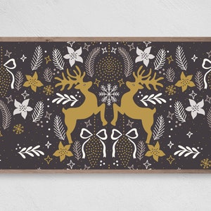 Samsung Frame TV Art Christmas, Modern Reindeers, Instant Download, Christmas, Frame TV Art, Samsung Art TV, Digital Download