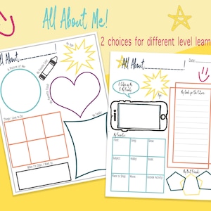 All About Me Printables