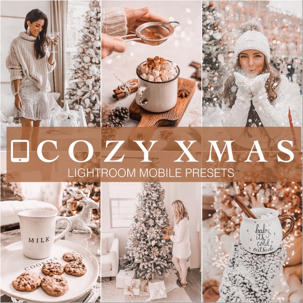 Lightroom mobile presets Cozy xmas| Cozy presets| Christmas presets| golden presets| warm presets|winter presets