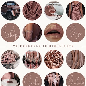 70 Best Seller Rosegold Instagram story highlight Covers | Instagram story highlight icons | Aesthetic IG Highlights | Rosegold