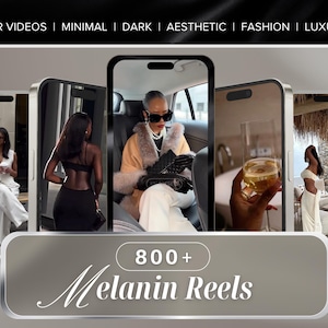 800+ gezichtsloze melanine-esthetische haspels | MRR PLR Canva-video's afbeelding 1