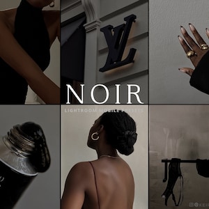 21 Noir Lightroom Mobile Preset Bundle|Dark Aesthetic| Instagram Black Moody Influencer Reel Presets | Black Feed Presets| Dark-skin|melanin