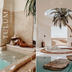 4 Lightroom mobile presets tulum |  travel blogger presets| aesthetic presets|vacation presets| mexico presets|beach presets| summer presets