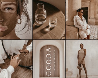 Lightroom Presets mobile cocoa |  Vsco Filters | Mobile Presets | iPhone presets | Instagram Blogger Presets | Coffee | Dark Presets| Brown