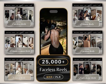 25000+ Faceless Reels Bundle for Instagram, Viral Digital Marketing Videos for Instagram, tiktok , Aesthetic Reels MRR PLR Video Bundle