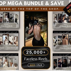 800+ gezichtsloze melanine-esthetische haspels | MRR PLR Canva-video's afbeelding 2