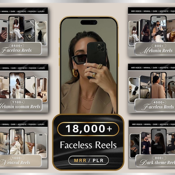 Instagramリール用顔なし動画18,000本以上｜リッチなライフスタイル動画｜メラニンリール｜トラベルリール｜車、ヨット、飛行機、億万長者｜PLR MRR