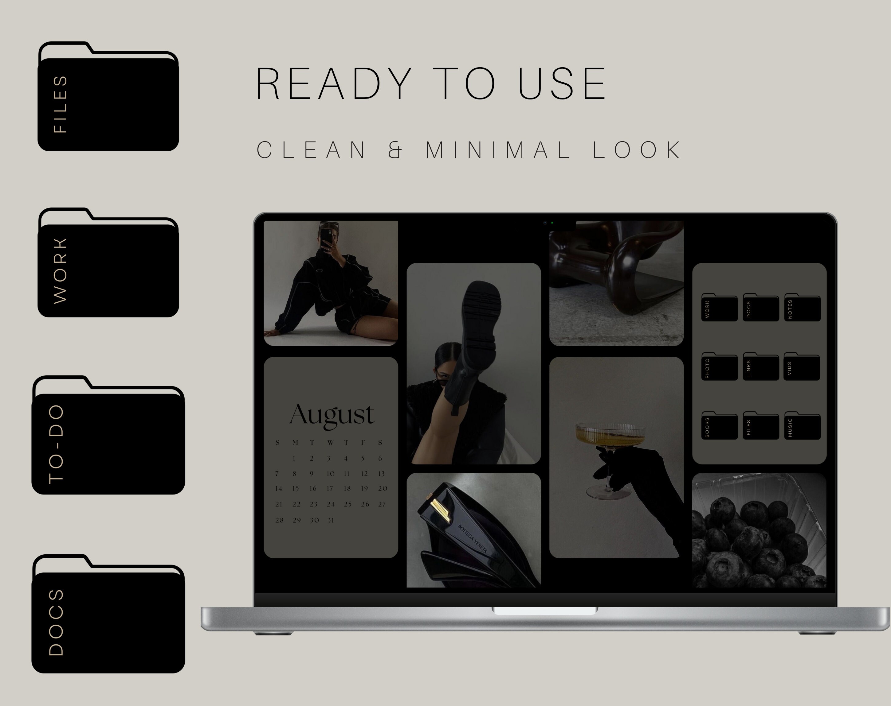20 Minimalist Folder Icons | Desktop Folder Covers for Mac and Windows ...