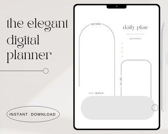Digital Undated Grey Daily Planner For GoodNotes|Digital Planner Inserts | Daily Page insert| PDF download |Printable |Daily schedule