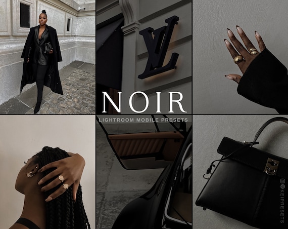 Noir Lightroom Presets | Dark Aesthetic Mobile Filters (DNG Files)