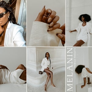7 Best Seller Lightroom mobile presets melanin| dark skin presets| Lifestyle Fashion blogger presets| chocolate cocoa melanin| brown skin