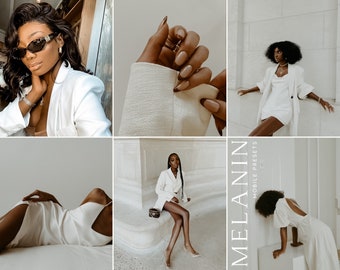 7 Best Seller Lightroom mobile presets melanin| dark skin presets| Lifestyle Fashion blogger presets| chocolate cocoa melanin| brown skin