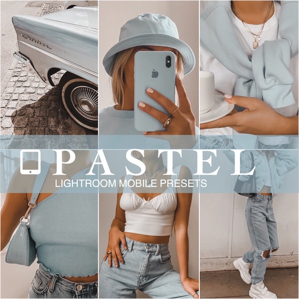 Lightroom mobile presets Pastel | aqua presets| Jeans presets| Blue presets| aesthetic presets | fashion presets