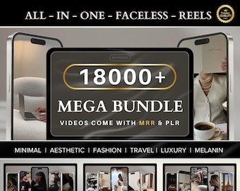 18000+ gezichtsloze video&#39;s voor Instagram-reels | Rijke lifestylevideo&#39;s | Melanine-molens |Reismolens | Auto&#39;s, jacht, vliegtuig, miljonair | PLR MRR