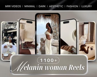 800+ ansiktslösa estetiska videor med melanin | MRR PLR Canva (digital nedladdning)