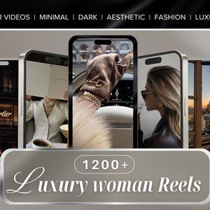1100 Faceless Luxury Videos | Instagram Reels Aesthetic Digital Marketing Videos With Master Resell Rights | PLR MRR Canva