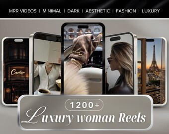 1100 Faceless Luxury Videos | Instagram Reels Aesthetic Digital Marketing Videos With Master Resell Rights | PLR MRR Canva