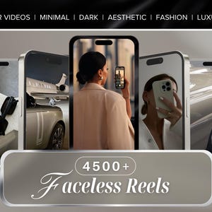 4500 Faceless Aesthetic Videos | Instagram Reels Aesthetic Minimalist Digital Marketing Videos With Master Resell Rights | PLR MRR Canva