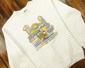 Las Vegas reworked cropped sweater hoodie medium one size