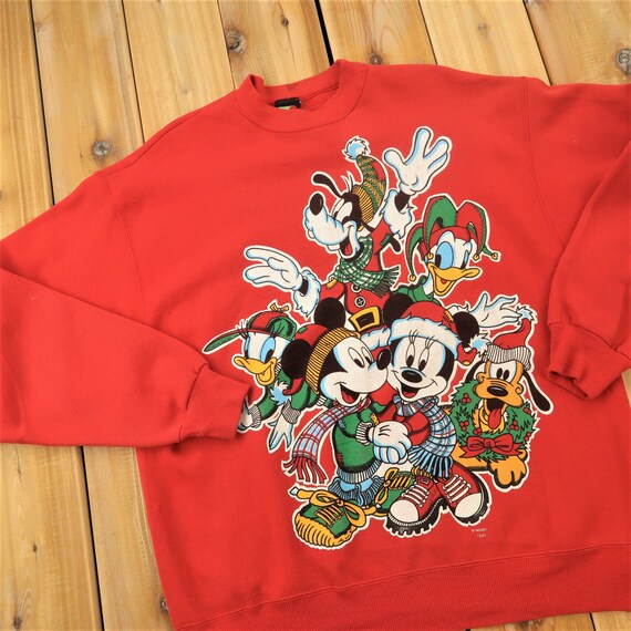 Vintage Disney Christmas Theme Sweater Size LargeA