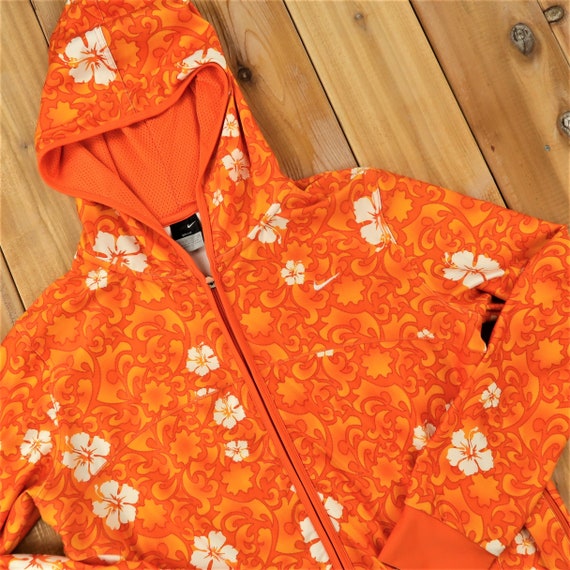 90s Nike Dri Fit Womes Floral Hoodie Size XL A9