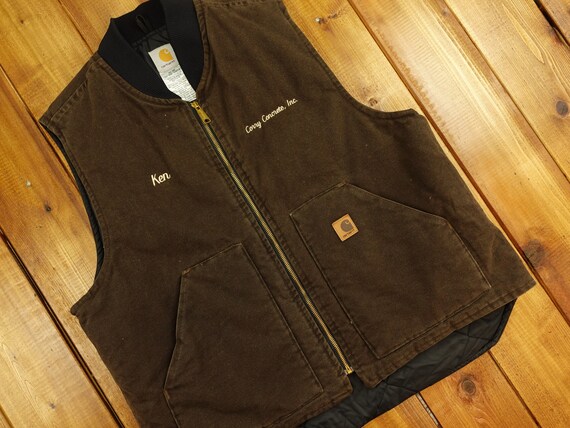 Carhartt Quilt Lined Work Vest Size XL D20
