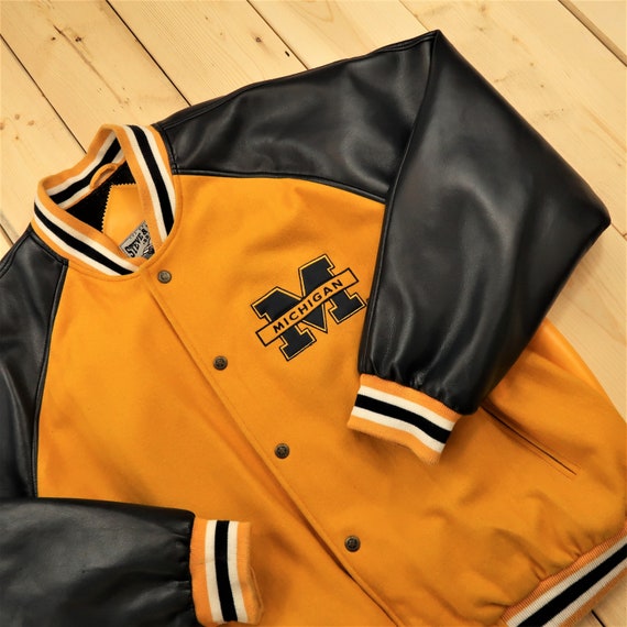 Michigan Wolverines NCAA Leather & Wool Letterman