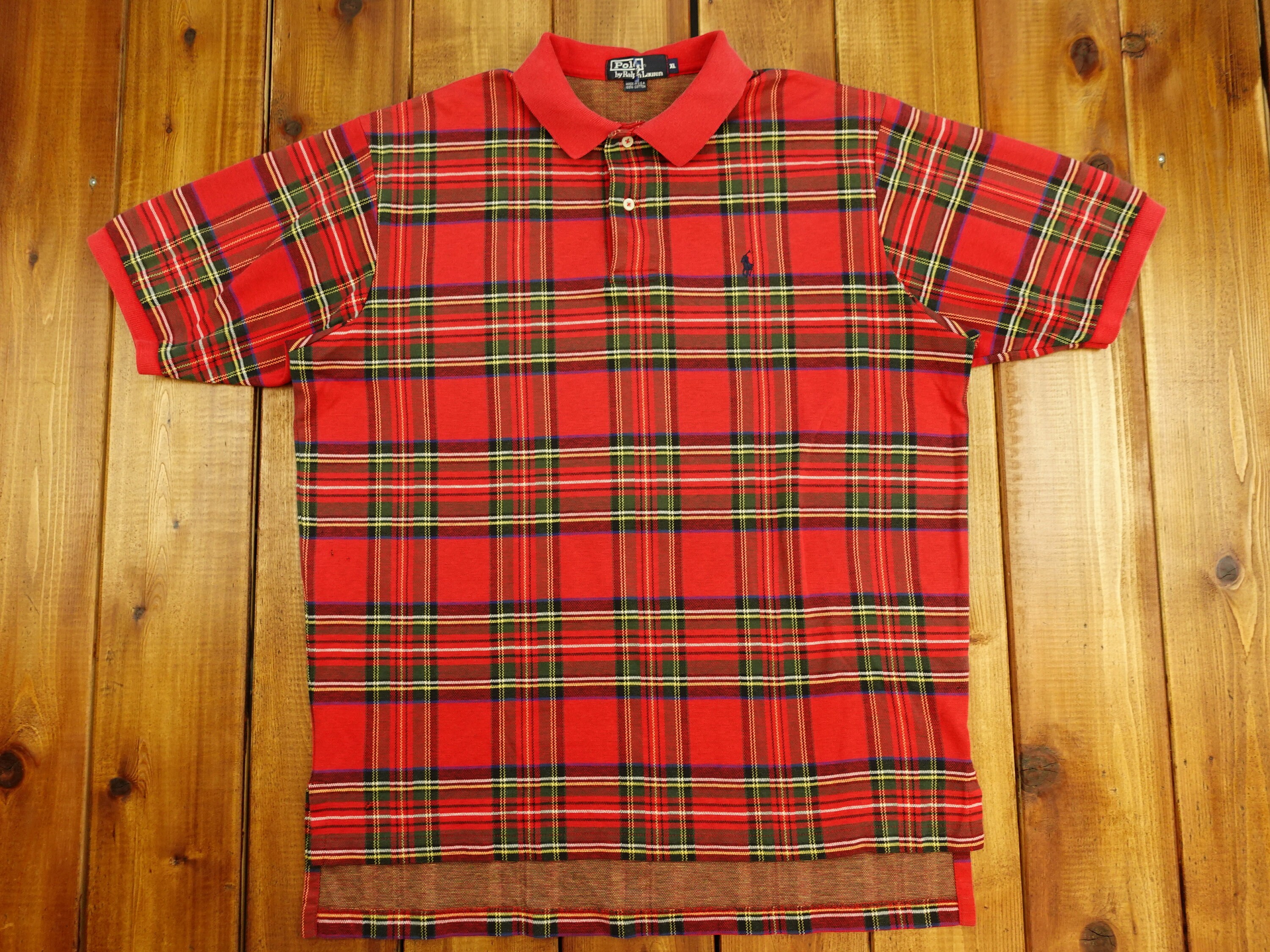 Vintage Polo Ralph Lauren Plaid Golf Shirt Made In USA Size XL Etsy