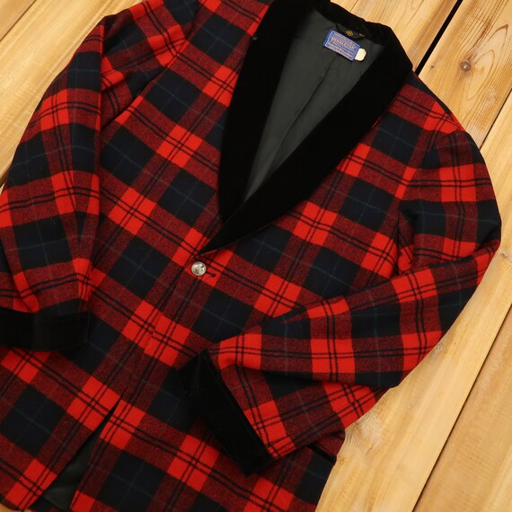 Pendleton Woolen Mills Plaid Wool Blazer Size Medi