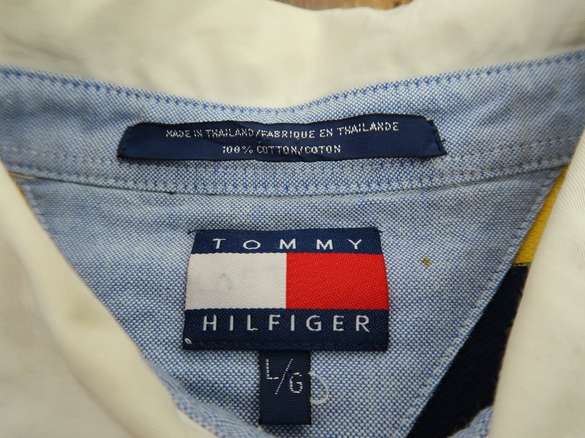 Vintage Tommy Hilfiger Embroidered Crest Polo Shirt Size Large | Etsy