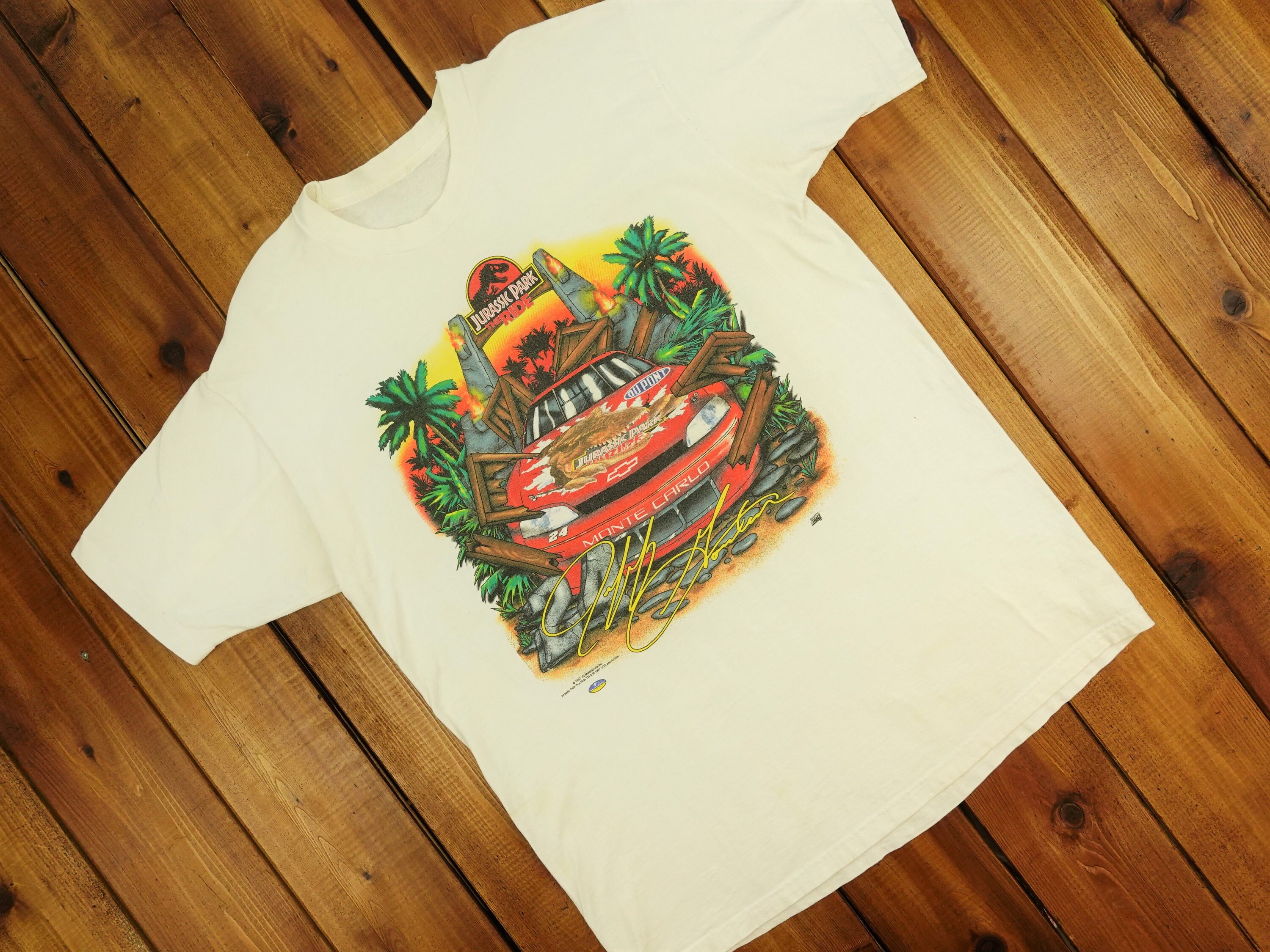 1997 Jurassic Park The Ride Jeff Gordon Nascar T-Shirt Size XL | Etsy
