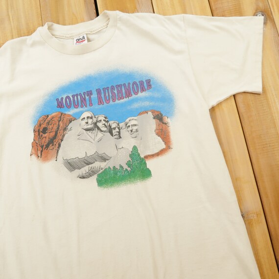 Mount Rushmore Funny Single Stitch T Shirt Size La