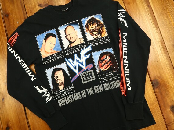 Y2K 2000 WWF Superstars Longsleeve T Shirt Size M/