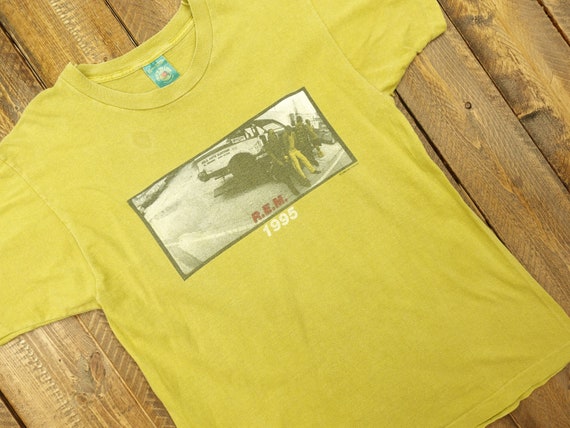 1995 R.E.M Single Stitch Tour T-Shirt Size XL D9