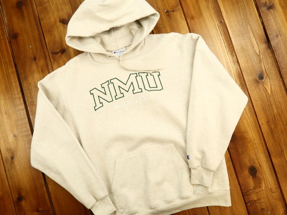 NMU Wildcats Vintage Champion Hoodie Size Large
