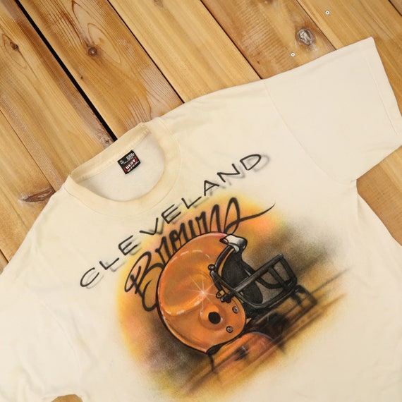 Cleveland Browns NFL Vintage Airbrush Single Stitc