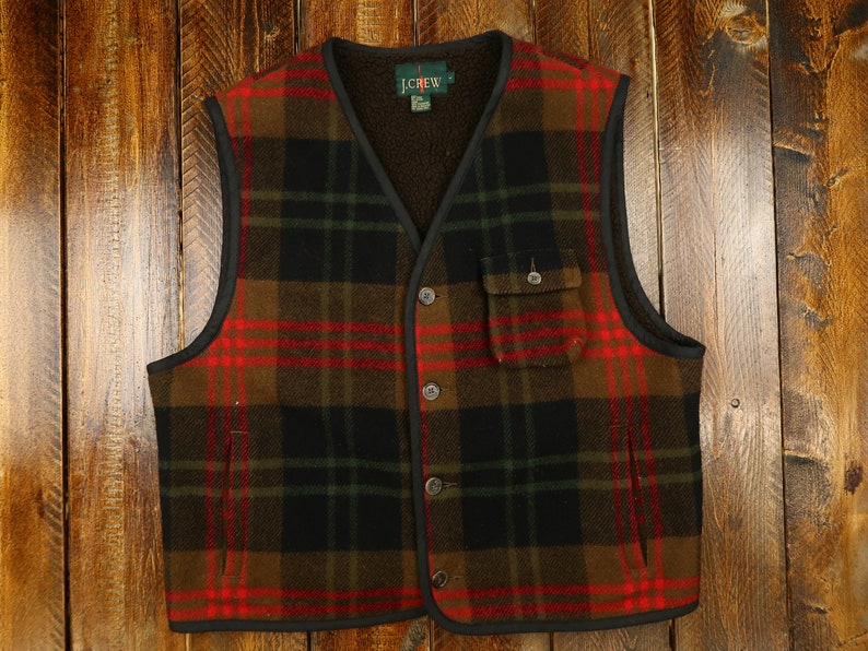 Vintage J Crew Wool Vest Size Large Z4