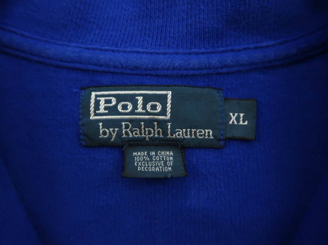 Vintage Polo By Ralph Lauren Quarter Zip Sweater Size XL Z8 | Etsy